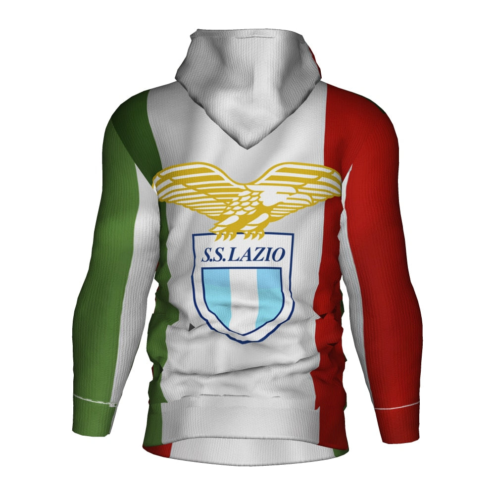 SS Lazio Weiß Rot Moos Grün Kapuzenpullover