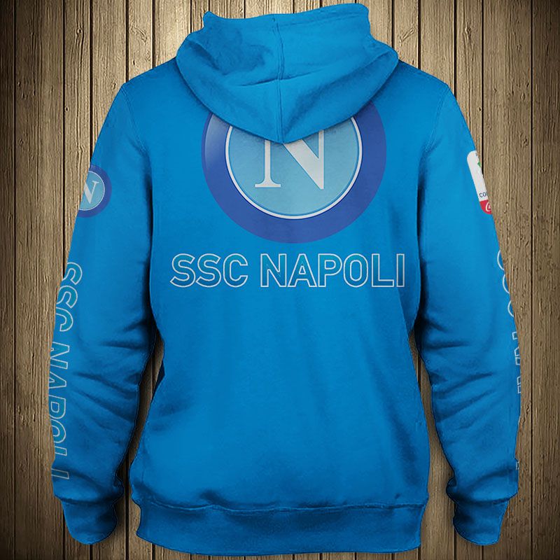 SSC Napoli Licht Blau Campioni Reißverschluss-Hoodie
