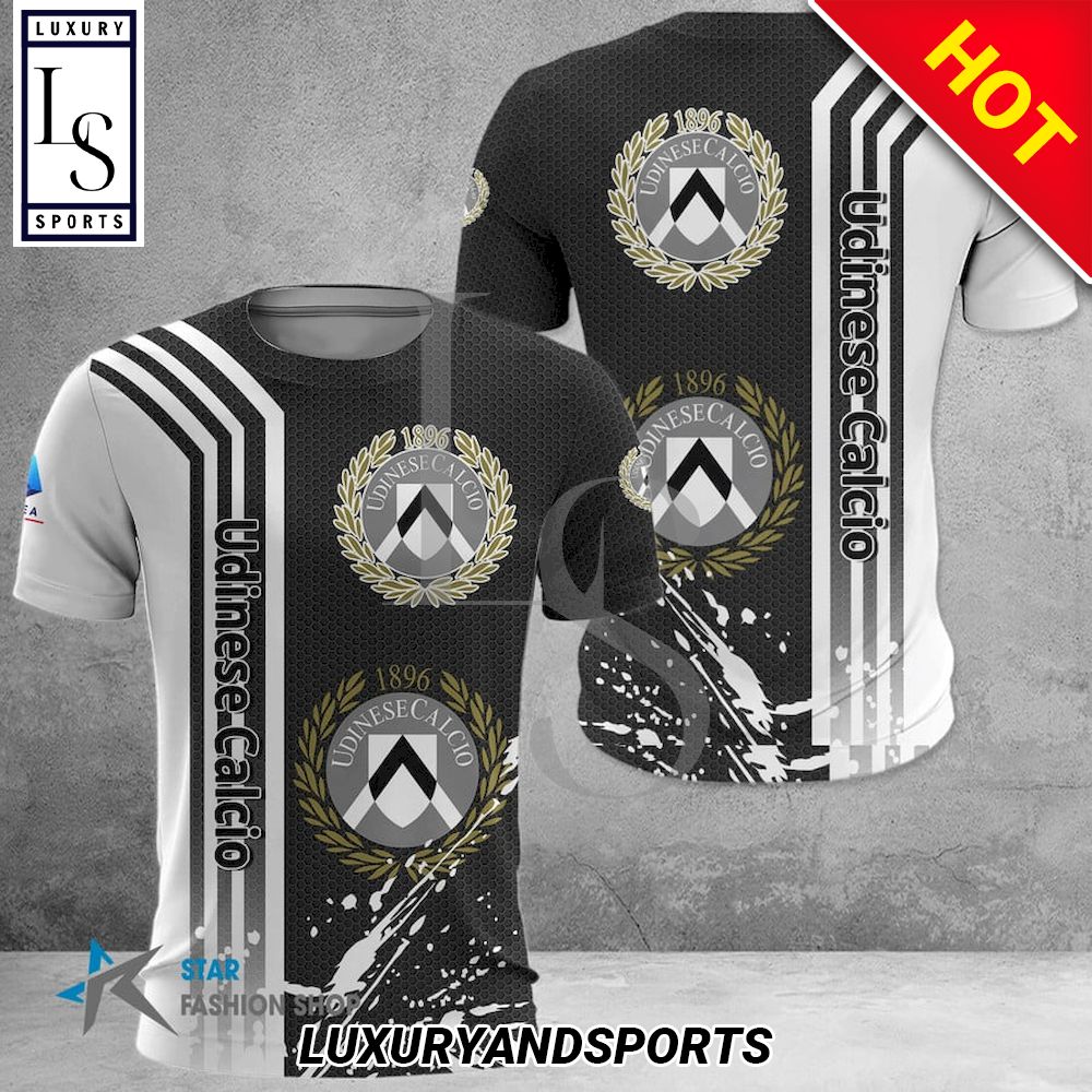 Udinese Calcio Schwarz Weiß T-Shirt V1