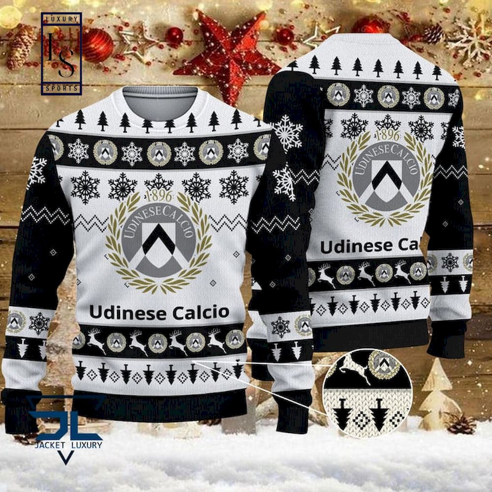 Udinese Calcio Weiß Ausführung Hässlich Weihnachtspullover V1