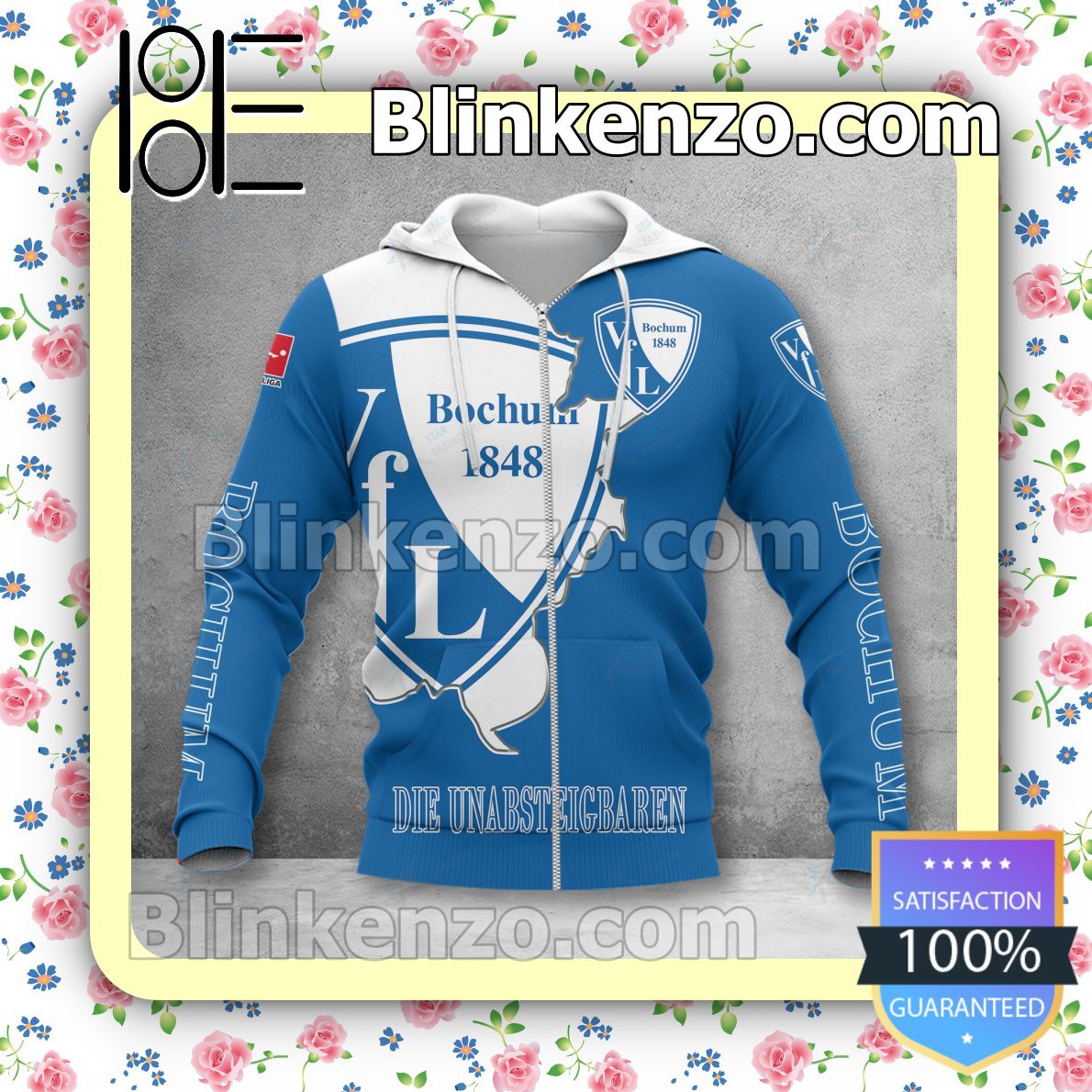 VfL Bochum 1848 Blau Reißverschluss-Hoodie