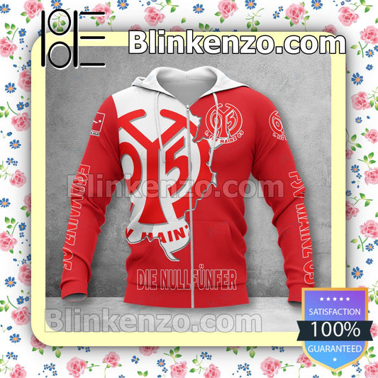 1. FSV Mainz 05 Rot Reißverschluss-Hoodie