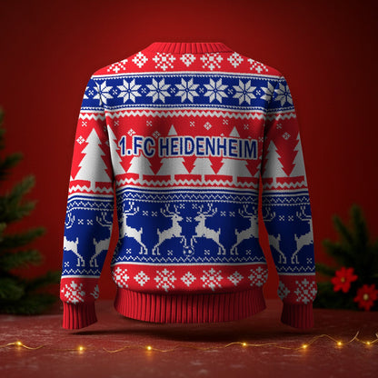 1. FC Heidenheim Fan Edition Weihnachtspullover im neuen Design