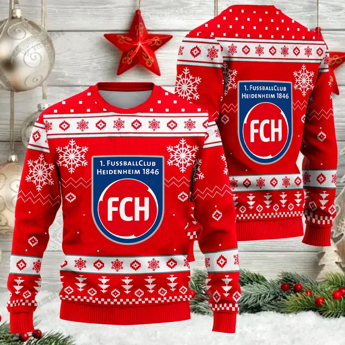 Jetzt neu: 1. FC Heidenheim Weihnachtspullover