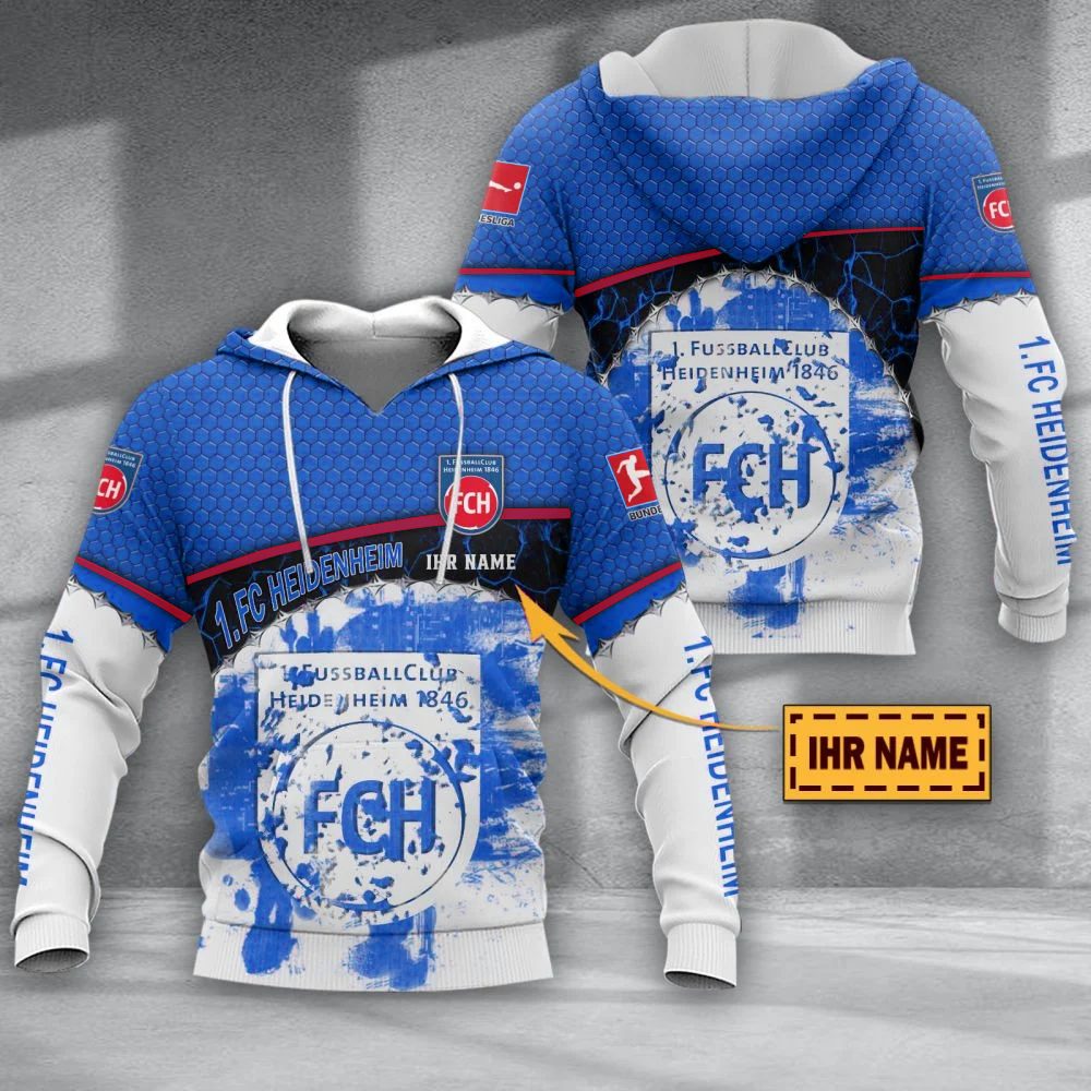 1. FC Heidenheim Individueller Name Sonderausgabe Kapuzenpullover