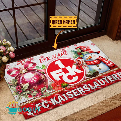 1. FC Kaiserslautern Individueller Name Premium Ausgabe Fußmatte aus Gummi