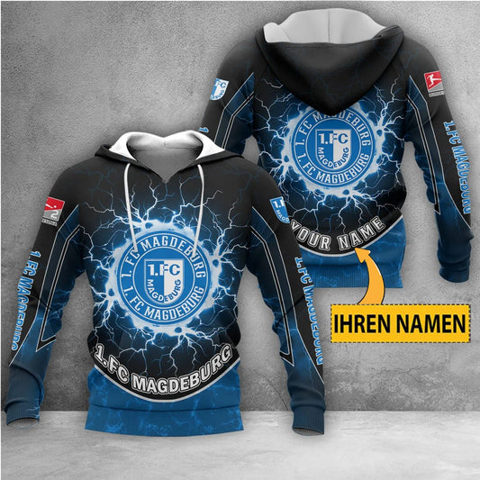 1. FC Magdeburg Individueller Name Neue Edition Kapuzenpullover