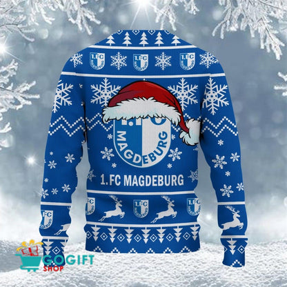 1. FC Magdeburg Neuer Stil Weihnachtspullover