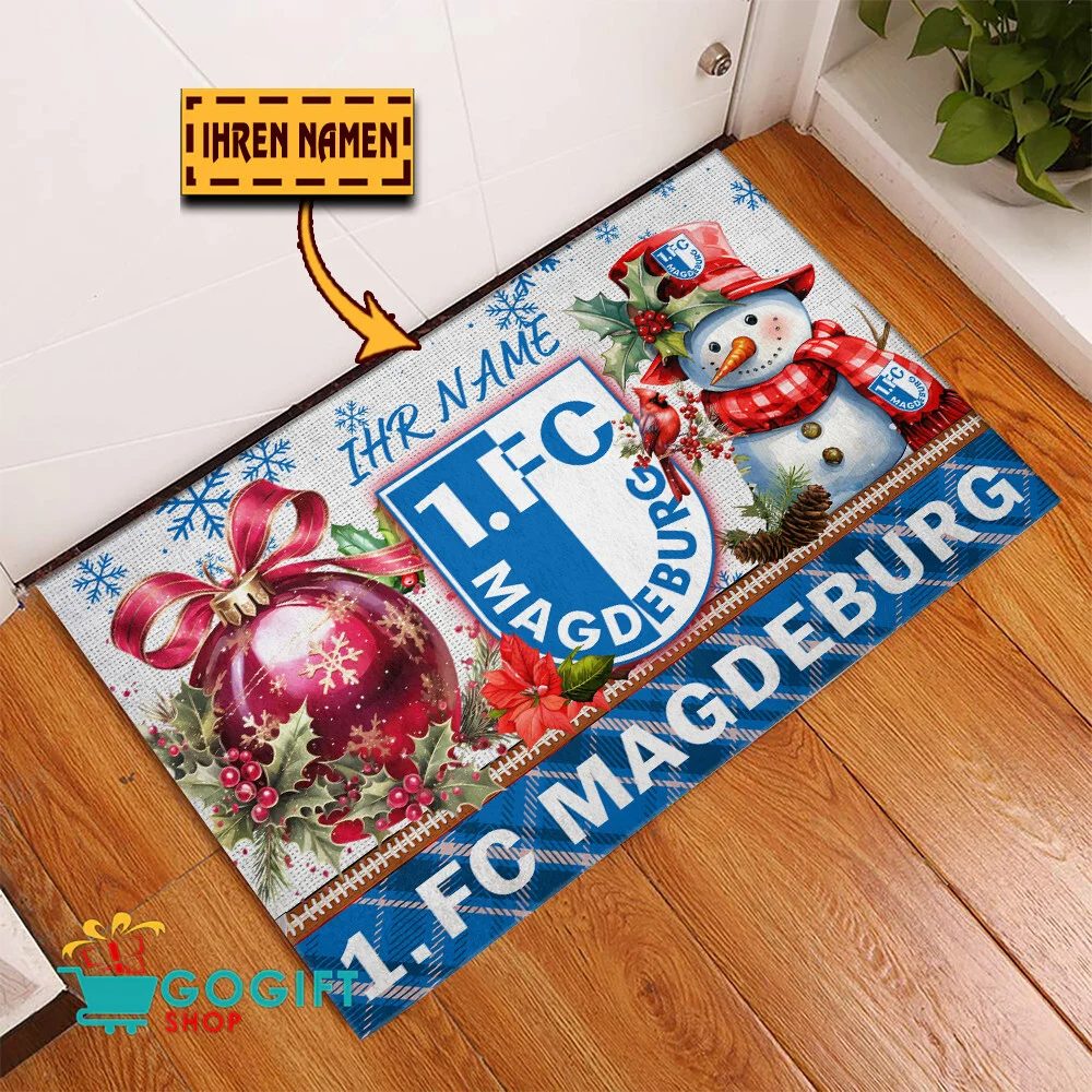 1. FC Magdeburg Individueller Name Premium Ausgabe Fußmatte aus Gummi