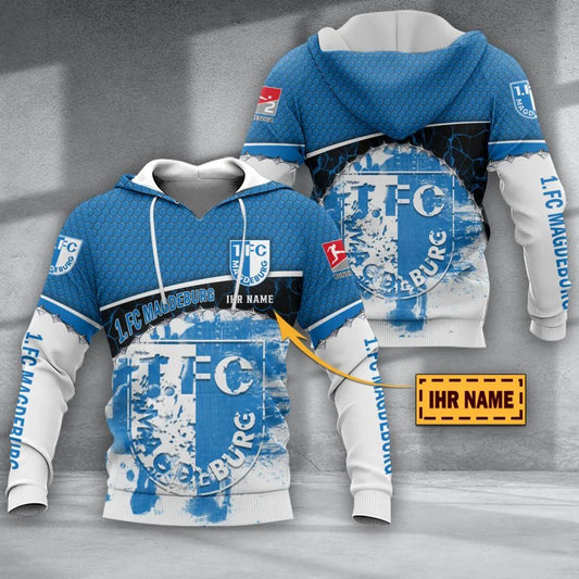 1. FC Magdeburg Individueller Name Sonderausgabe Kapuzenpullover
