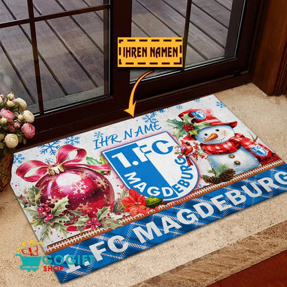 1. FC Magdeburg Individueller Name Premium Ausgabe Fußmatte aus Gummi