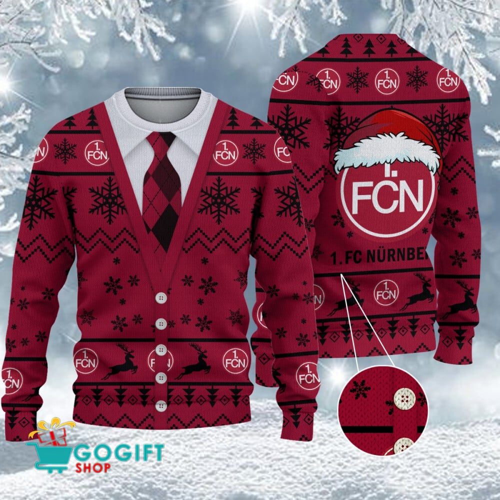 1. FC Nürnberg Neuer Stil Weihnachtspullover