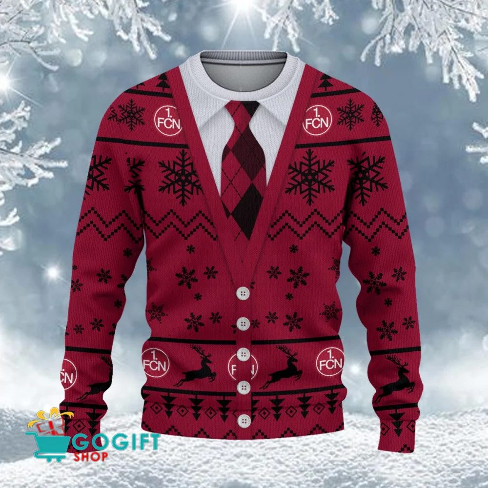 1. FC Nürnberg Neuer Stil Weihnachtspullover