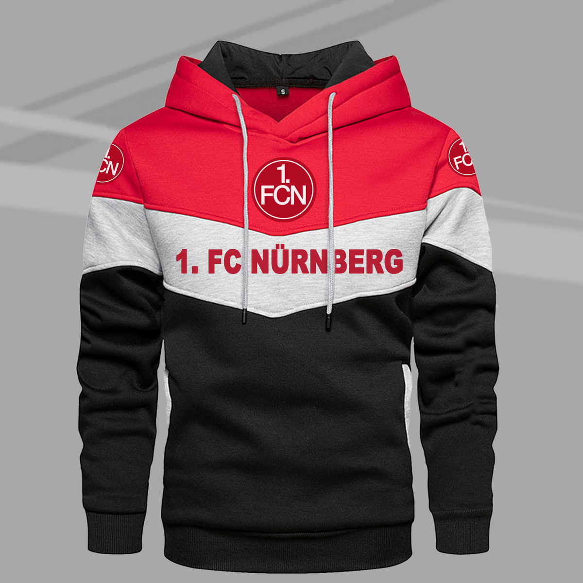 1. FC Nürnberg Sonderausgabe Mehrfarbiger Kapuzenpullover