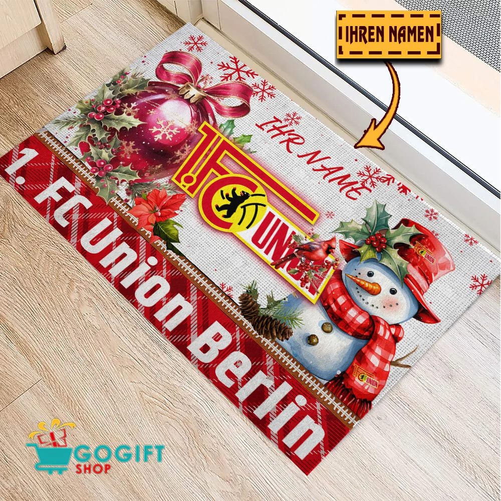 1. FC Union Berlin Individueller Name Premium Ausgabe Fußmatte aus Gummi