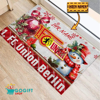 1. FC Union Berlin Individueller Name Premium Ausgabe Fußmatte aus Gummi