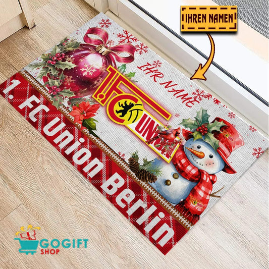 1. FC Union Berlin Individueller Name Premium Ausgabe Fußmatte aus Gummi