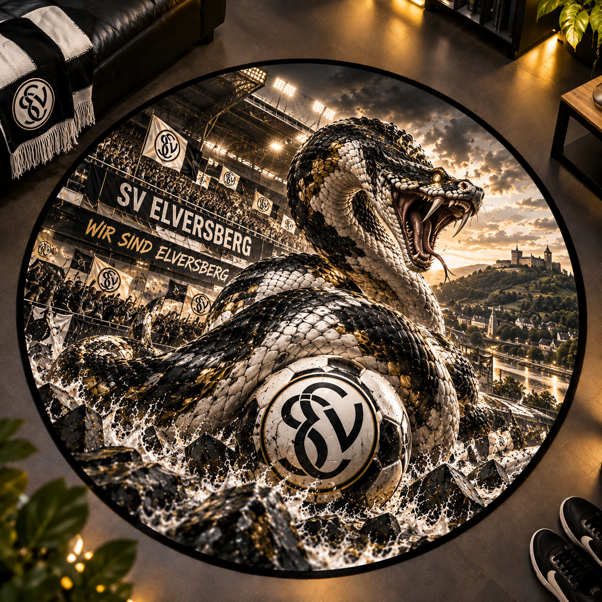 SV Elversberg Club Beast Runder Teppich – Fußball-Power für echte Fans