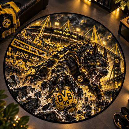 Borussia Dortmund Club Beast Runder Teppich – Fußball-Power für echte Fans
