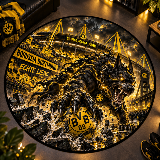 Borussia Dortmund Club Beast Runder Teppich – Fußball-Power für echte Fans