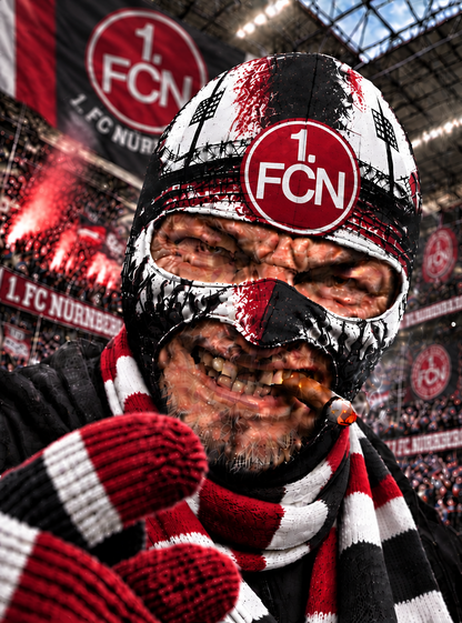 1. FC Nürnberg Lustige Fan Balaclava – Fußball Sturmhaube