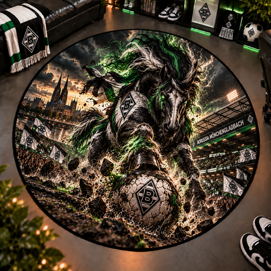 Borussia Mönchengladbach Club Beast Runder Teppich – Fußball-Power für echte Fans