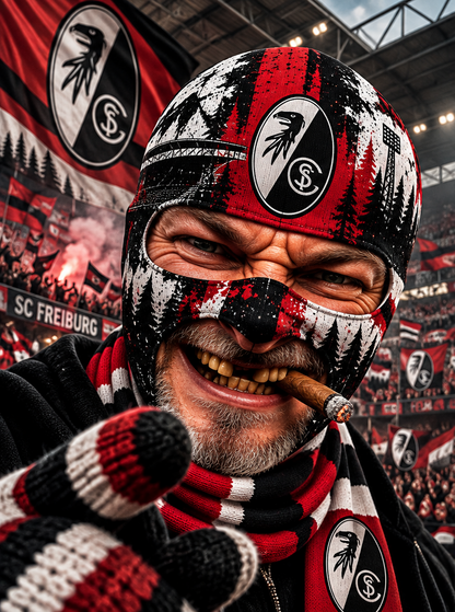 SC Freiburg Lustige Fan Balaclava – Fußball Sturmhaube