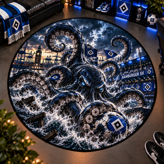 Hamburger SV Club Beast Runder Teppich – Fußball-Power für echte Fans