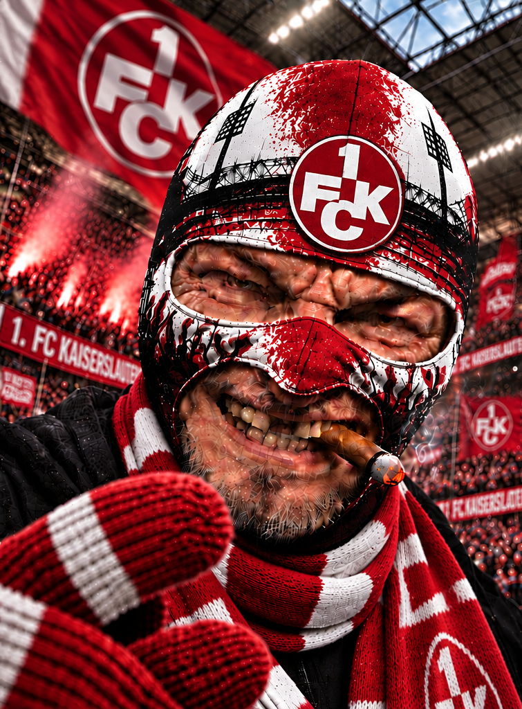 1. FC Kaiserslautern Lustige Fan Balaclava – Fußball Sturmhaube