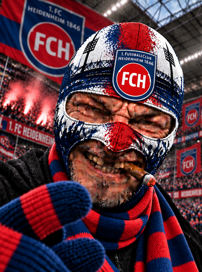 1. FC Heidenheim Lustige Fan Balaclava – Fußball Sturmhaube