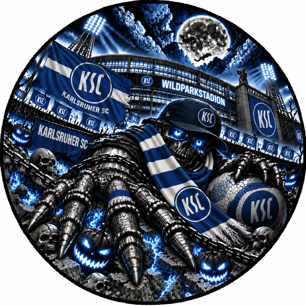 Karlsruher SC Runder Teppich – Stadion-Feeling für Dein Zuhause
