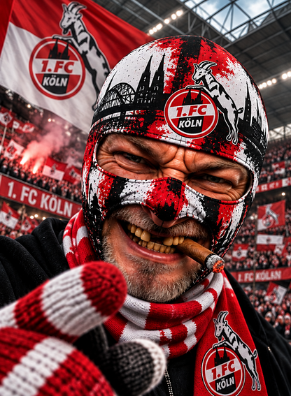 1. FC Köln Lustige Fan Balaclava – Fußball Sturmhaube