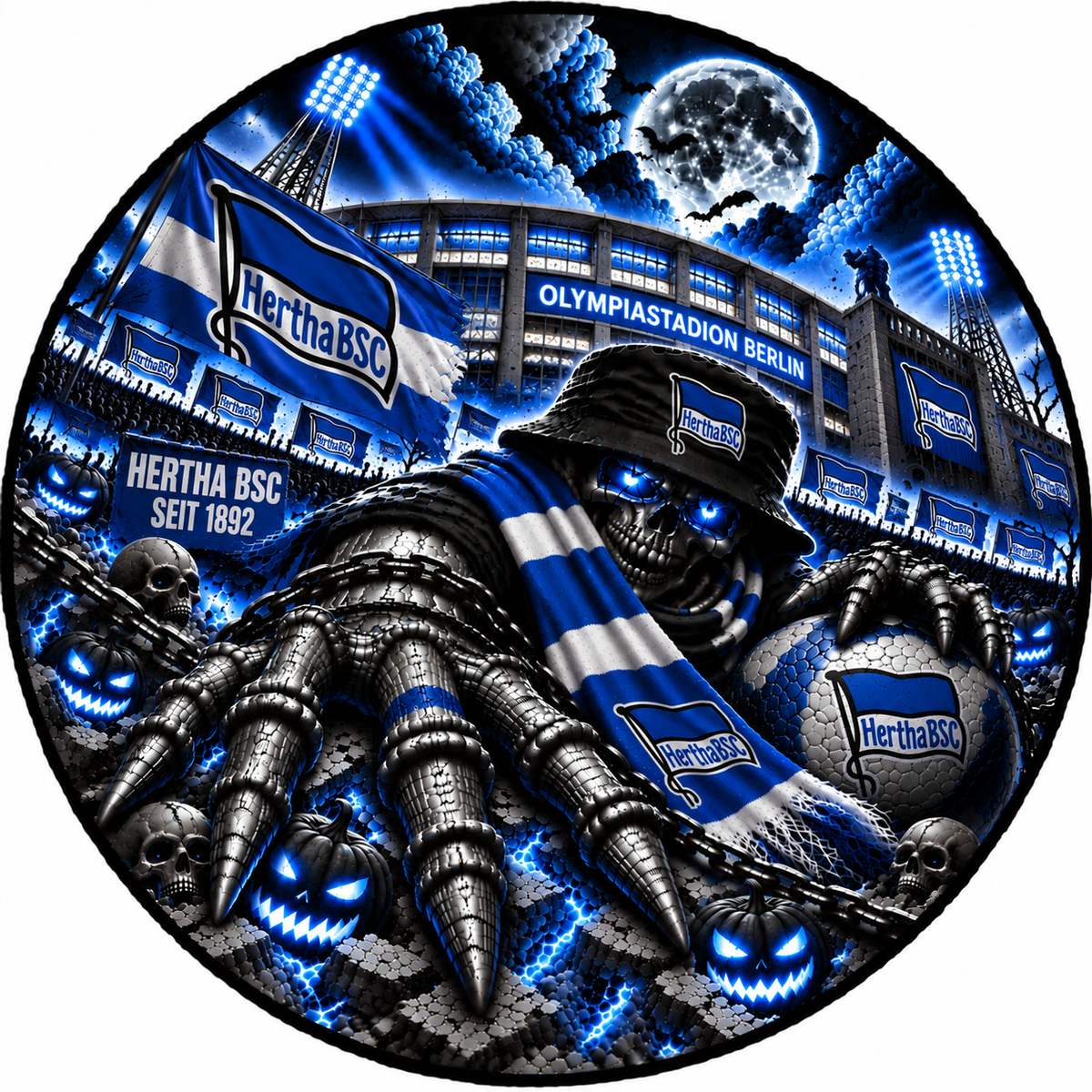 Hertha BSC Runder Teppich – Stadion-Feeling für Dein Zuhause