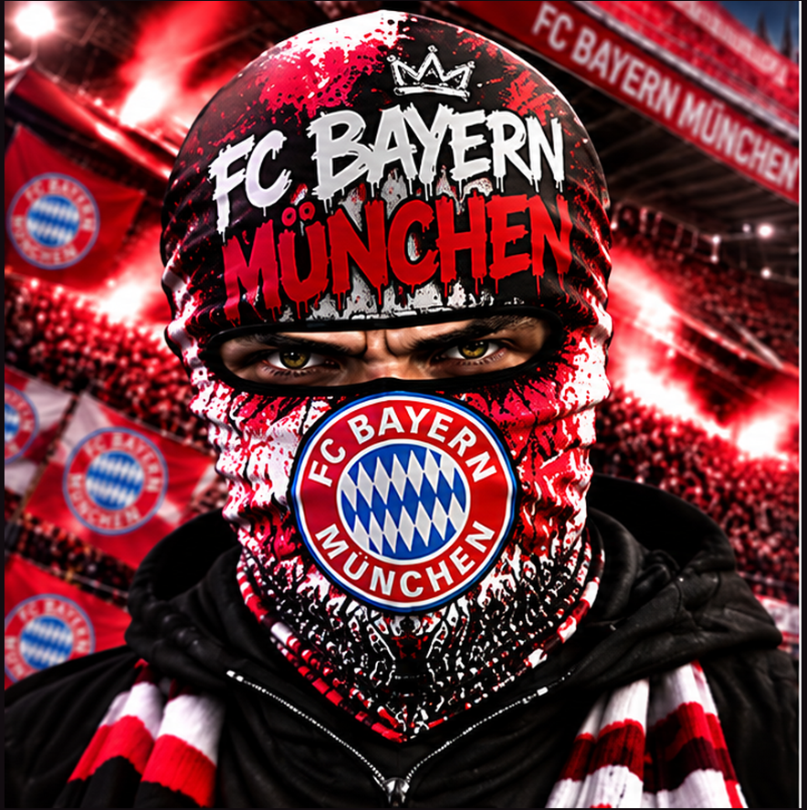 FC Bayern München Ultras Graffiti Balaclava – Fußball Fan Sturmhaube | Premium Streetwear Edition