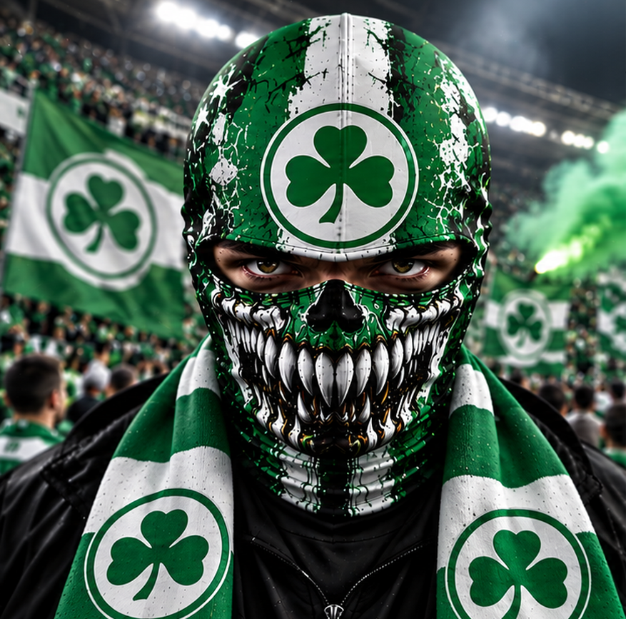 SpVgg Greuther Fürth Horror Balaclava – Gruselige Fußball Fan Sturmhaube | Halloween Maske