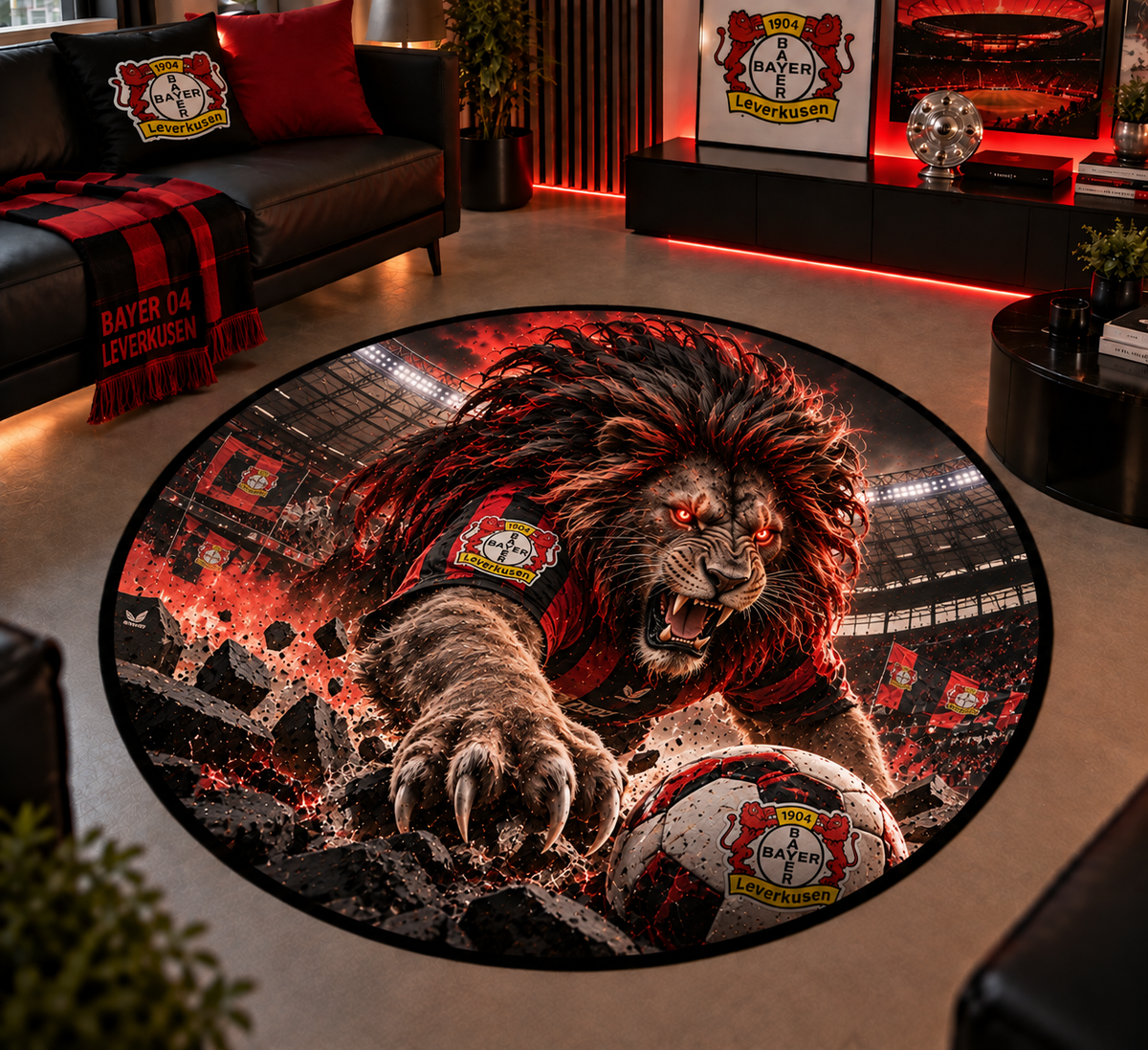 Bayer 04 Leverkusen Club Beast Runder Teppich – Fußball-Power für echte Fans