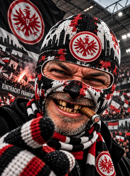 Eintracht Frankfurt Lustige Fan Balaclava – Fußball Sturmhaube