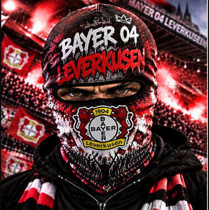 Bayer 04 Leverkusen Ultras Graffiti Balaclava – Fußball Fan Sturmhaube | Premium Streetwear Edition