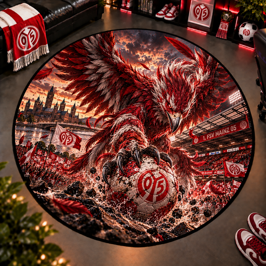 1. FSV Mainz 05 Club Beast Runder Teppich – Fußball-Power für echte Fans