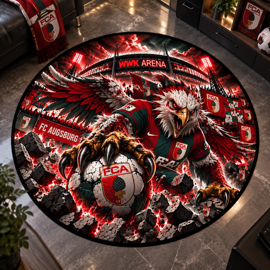 FC Augsburg Club Beast Runder Teppich – Fußball-Power für echte Fans
