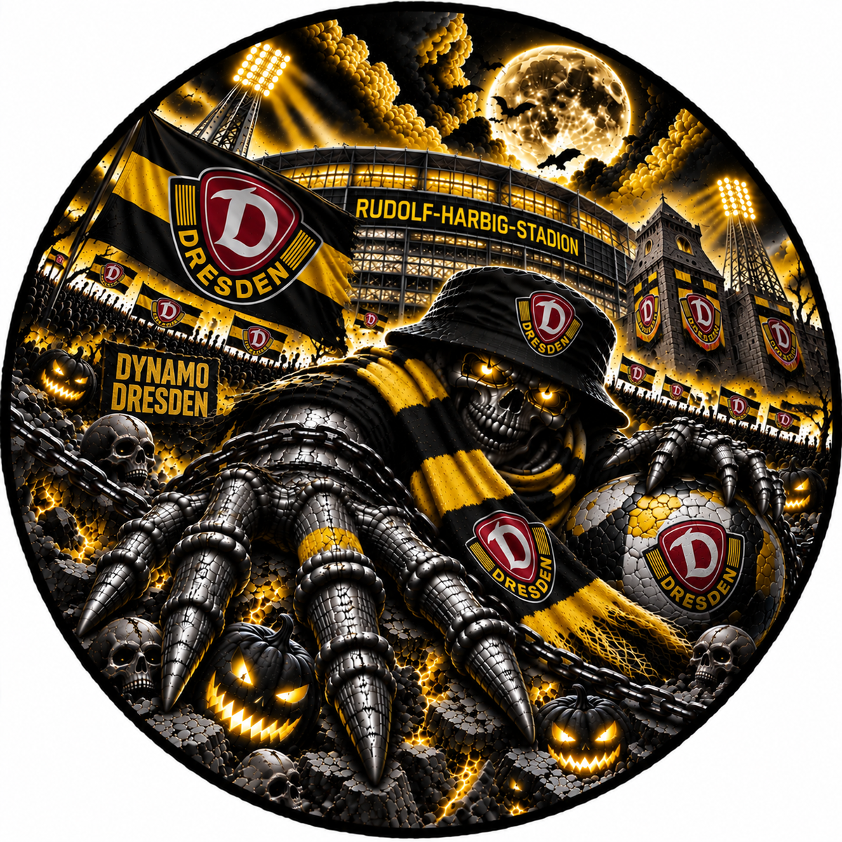 Dynamo Dresden Runder Teppich – Stadion-Feeling für Dein Zuhause