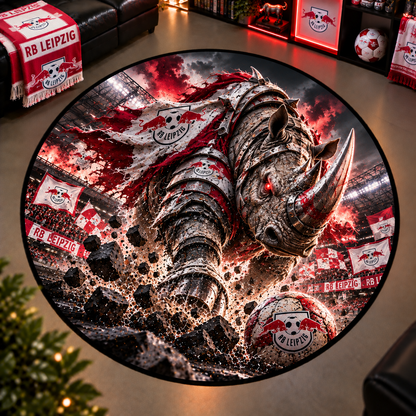 RB Leipzig Club Beast Runder Teppich – Fußball-Power für echte Fans