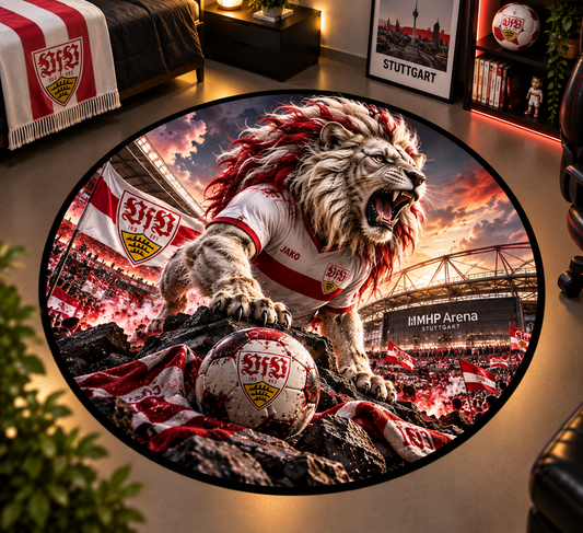 VfB Stuttgart Club Beast Runder Teppich – Fußball-Power für echte Fans