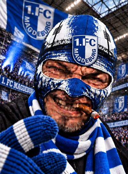 1. FC Magdeburg Lustige Fan Balaclava – Fußball Sturmhaube
