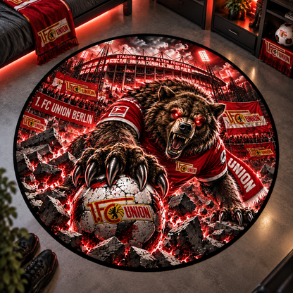 1. FC Union Berlin Club Beast Runder Teppich – Fußball-Power für echte Fans