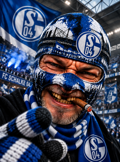 FC Schalke 04 Lustige Fan Balaclava – Fußball Sturmhaube