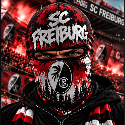 SC Freiburg Ultras Graffiti Balaclava – Fußball Fan Sturmhaube | Premium Streetwear Edition