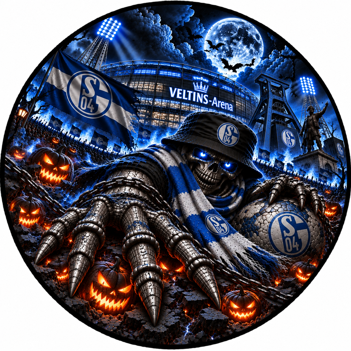 FC Schalke 04 Runder Teppich – Stadion-Feeling für Dein Zuhause