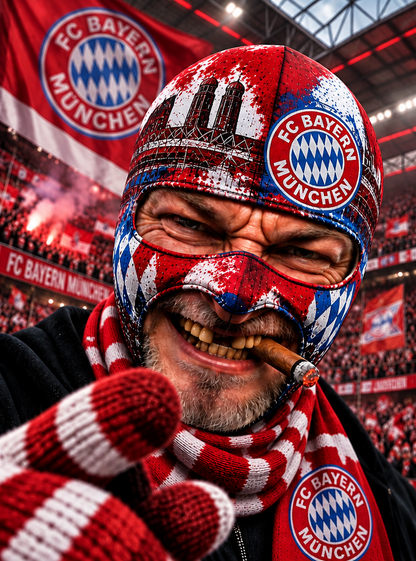 FC Bayern München Lustige Fan Balaclava – Fußball Sturmhaube