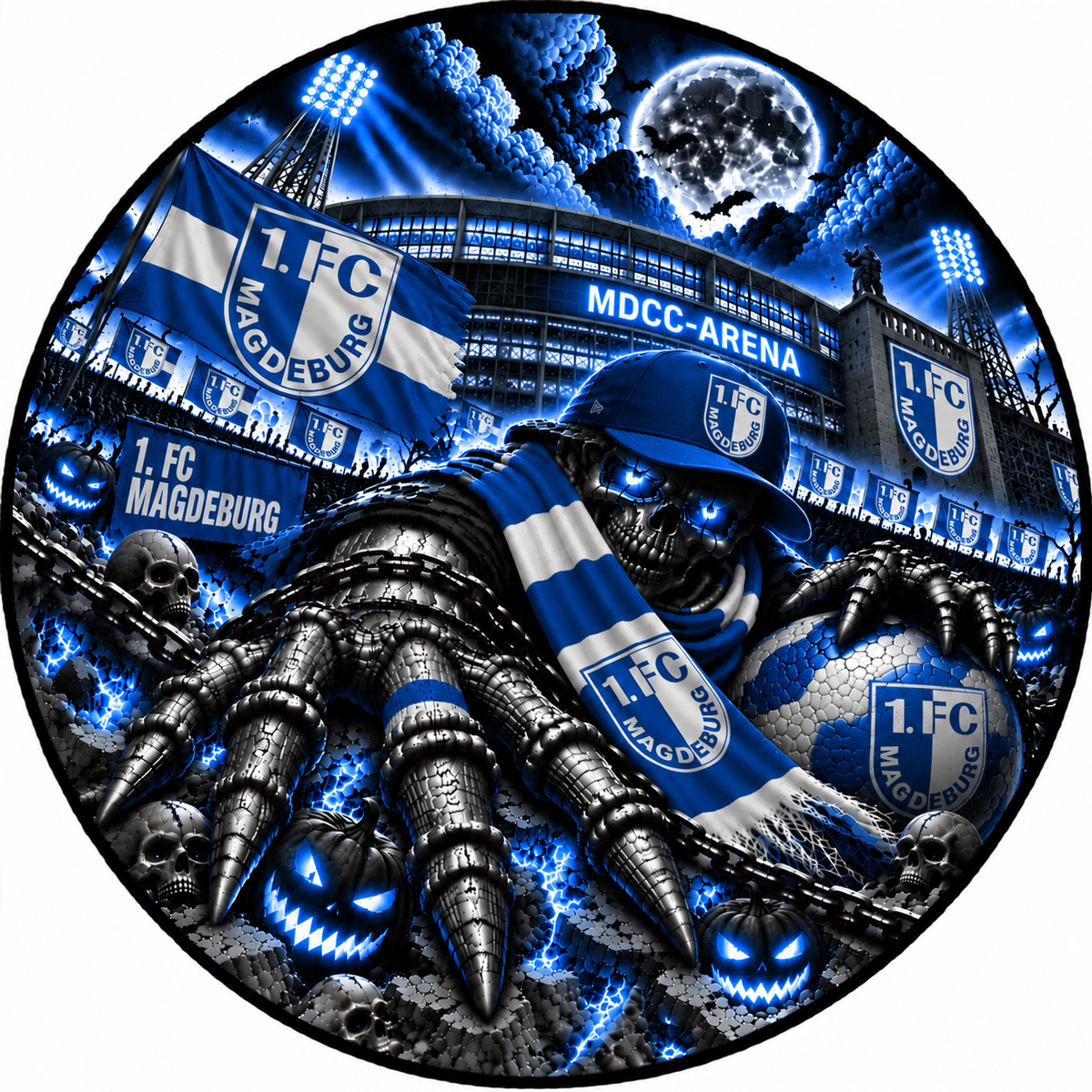 1. FC Magdeburg Runder Teppich – Stadion-Feeling für Dein Zuhause